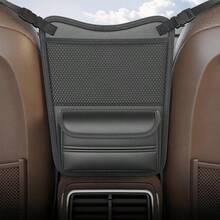 Car Seat Gap Organizer – Multi-Pocket Mesh & Leather Storage Bag For Front Seats, Tissue Holder & Phone Pocket, Universal Fit For SUVs & Sedans - A - View 10