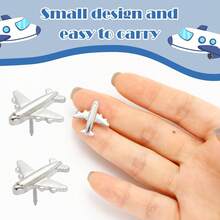 Luxury Zinc Alloy Silver Tone Airplane Shape Push Pins Decorative Thumbtacks For Travel Destination Map Marking Bulletin Cork Felt Board DIY Office Decor - Sets - View 2