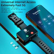 LOKMAT Jam tangan pintar APPLLP 9 MAX mendukung kartu SIM, konektivitas jaringan 4G, dan akses internet WiFi. Fitur-fiturnya meliputi layar besar 2,83 inci, kamera HD ganda, fungsi senter, pengenalan wajah, dan dapat mengunduh aplikasi pihak ketiga. Jam tangan ini menjalankan Android 15. - View 6