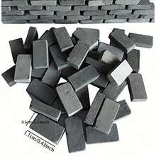 50/150pcs Mini Micro Brick Set, Grey Wall Brick Model, Suitable For DIY Crafts, 1:35 Fairy Garden Micro Landscape, Sand Table Architectural Accessories - A - View 4