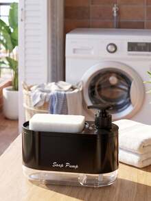 Dispenser Sabun/Sabun Cuci Piring 2-in-1 dengan Botol Pompa dan Tempat Spons, Dispenser Sabun Cuci Piring Multifungsi, Rak Penyimpanan Meja Kamar Mandi, Cocok untuk Dapur, Kamar Mandi, Aksesori Dekorasi Kamar Mandi, Dekorasi Kamar Mandi Rumah, Perlengkapan Perjalanan - MultiWarna - View 4