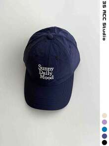 2/1pc Soft Top Letter Embroidered Black Baseball Cap Women's New Style Quick-Dry All-Season Versatile Hat Fine Grid Baseball Cap Color Block Quick-Dry Sports Hiking Baseball Cap Skater Hippie Chicks Style Ultra-Thin Quick-Dry Fabric - Sunny Quick-drying - View 2