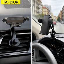 TAFDIUR 2合1汽車手機支架，儀表板與出風口安裝，360°旋轉穩定導航手機架 - 多色 - 查看 1