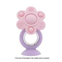 1pc Rotating Flower Rattle With Suction Cup, Silicone Baby Rattle Toy, Can Be Gripped Or Suctioned To Tabletop, Easter Thanksgiving Halloween Christmas Gift (Random Color Beads) - Multicolor - View 11