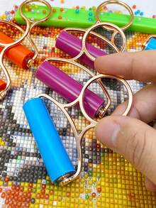 Diamond Painting Roller Tool, Textured Press Wheel For Fixing Diamonds And Flattening Beads, Handheld DIY Diamond Art Accessory Suitable For Canvas Handicrafts - Multicolor - View 5