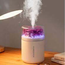 USB Portable Mini Humidifier, Elegant Eternal Flower Decor Color Changing Night Light, Silent Ultrasonic Air Mist Diffuser For Car, Bedroom, Office Desktop, Home Decor Gift - Mist - View 11