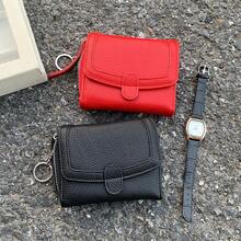 Women's Snap Button Zipper Wallet, Multi-Card Slot Wallet - Multicolor - View 9