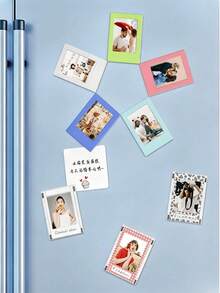 20er Pack Kühlschrank Magnetischer Fotorahmen 3 Zoll Kühlschrank Farbiger Fotorahmen Magnet Album für Mini Fotopapier - 20Pcs - Übersicht 9