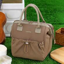 Large Capacity Lunch Tote Bag With Built-In Insulated Liner, Lunch Bag For Office, Students, Picnic, Travel, Camping, Back To School Essential - Multicolor - View 15