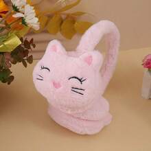 1pc Cute Cat Ear Plush Earmuffs, Women's Winter Warm Accessory - Multicolor - View 4