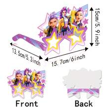 Hasbro 8pcs K-Pop Witch Hunting Themed Funny Glasses, Anime Photo Props Party Decorations - Multicolor - View 3