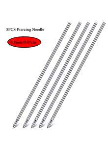 Juego de 5/16 piezas de agujas para piercing corporal, kit de piercing de cartílago de la oreja y concha, pinzas para piercing, guantes, agujas para piercing de 20G de acero inoxidable desechables, kit de piercing para oreja y labio - Multicolor - Ver 3