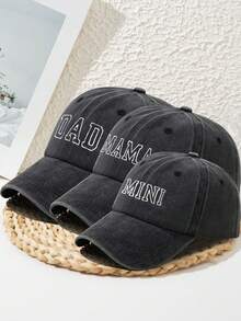3pcs Embroidered Baseball Cap Set, Washed Adjustable Sun Protection Casual Hat, Suitable For Spring/Autumn Travel, Beach Vacation, Outdoor - A - View 14