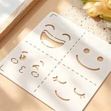 1pc Handmade Face Embroidery Sewing Template DIY Expression Painting Template, 4 Soothing Expressions, Reusable Handicraft Sewing And Painting Template, Suitable For Crafts, Sewing, And Embroidery Projects, Craft Template, Cute PET Template - Classic - View 9