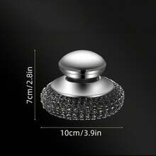 Multifunctional Stainless Steel Wire Pot Brush With Handle, Fine Steel Wire Ball Cleaning Brush For Kitchen Iron Pots, Soup Pots, Stoves, Sinks, Stain Removal, Easy Rinse, Reusable, Non-Deforming Household Dishwashing Cleaning Tool - 2pcs - View 3