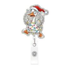 1pc Christmas Goose Retractable Badge Reel With Lanyard, Suitable For Students, Nurses, Office Supplies, Back To School, Halloween - A - View 8
