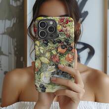Vintage Botanical Illustration Artistic Cover Whimsical Forest Storybook Design Autumn Berries Leaves Phone Case Compatible With IPhone 17 16 15 14 Pro Max Plus 13 12 11 - Multicolor - View 3