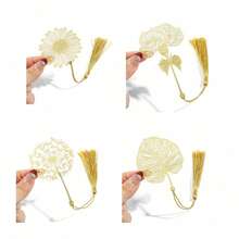 1pc/4pcs/8pcs Metal Carnation Sunflower Leaf Dandelion Bookmark, Pink Metal Flower Bookmark, Perfect Gift, Back To School, School Supplies, Perfect Gift For Book Lovers - Multicolor - View 6