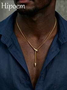 1pc Fashionable Personalized Stainless Steel Men's Snake Pendant Necklace, Suitable For Men's Daily Wear And Street Style Accessory - Snake Chain Necklace - View 1