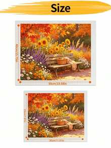 Adult Digital Oil Painting, Autumn Park Landscape DIY Acrylic Oil Painting Kit, Canvas Material Includes Drawing Tools, Adult Digital Oil Painting Set, Home Decor Painting. - Sets - View 4