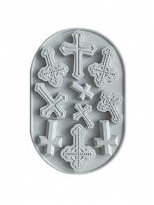 1pc Retro Cross Silicone Mold, Theme DIY Cake And Candy Ice Tray Making Mold, Cake Decoration, Halloween And Easter Baptism Religious Party Decoration, Used For Theme Parties - Multicolor - View 17