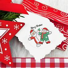 TYFYO 1 卷 500 张 1 英寸圣诞圣诞老人驯鹿贴纸，节日礼物不干胶标签，圣诞节 - 彩色 - 查看 16