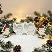 1PC Santa Claus Figurine Silicone Mold, Christmas Decoration Figurine Plaster Resin Epoxy Mold, Aromatherapy Candle Mold, Holiday Atmosphere Decoration Making Mold, Suitable For Handmade Crafts, Reusable - Santa Claus Mold - View 5