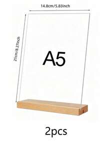 Adjustable L-Shaped A4/A5/A6 Standard Holder With Base, Poster Board, Suitable For Vertical Or Tilted Display, Ideal Choice For Wedding Venue, Combines Design Sense And Sturdy Structure, Restaurant Signage Use, Streamlined Design, Modern Style Holder, Acrylic Material - View 14