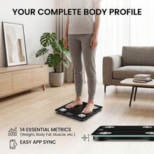 Household Smart Weight Scale, USB Rechargeable Body Fat Scale, Professional Accurate Body Composition Measuring Device, Digital Electronic Health Scale For Body Weight Fat Monitoring Home Fitness Use - Black - View 4