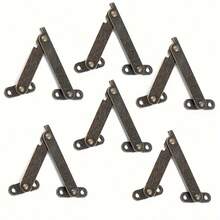 4pcs Folding Lid Support Hinges, Bronze Color Lid Support Hinges, Lid Support Hinges, Suitable For Furniture, Cabinets, Wooden Boxes And Jewelry Boxes Display Support - Multicolor - View 7