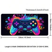 1pc Gaming Button Gaming Mouse Pad - Extended Keyboard Mouse Pad, Large Computer Laptop Gaming Mouse Pad, Large Desk Mat, Non-Slip Rubber Base Mouse Pad - View 13