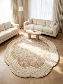 1pc INS Style Wavy Cloud Striped Irregular Shaped Decorative Carpet, Aesthetic Velvet Comfortable Fluffy Rug, Weight Approx. 850g/㎡, Easy To Clean, Doesn't Get Stuck In Doors, Stains Easy To Wipe, Daily Spills Easy To Clean, Dirt-Resistant, Machine Washable, Multiple Size Options - Perfect For Home Decor, Small Rug, Living Room, Bedroom, Kitchen, Dining Room, Bedside, Bathroom, Study, Entryway, Suitable For All Seasons, Holiday Decoration Gift! - Multicolor - View 14