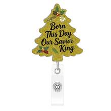 1pc Christmas Tree Badge Scroll, Christmas Tree Retractable Badge Clip, ID Card Buckle, Suitable For Nurses, Doctors, Teachers, Christmas - A - View 13