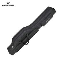 LEOFISHING 2-Layer Large Capacity Fishing Rod Bag, Waterproof Oxford Cloth Foldable Fishing Tackle Storage Case, Hand & Shoulder Carry Pole Bag Available In 100/130/150cm Sizes Green Black - Black - View 10