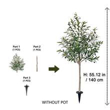 110-200CM Artificial Olive Tree Tall Branch Faux Plant Plastic Leaves Indoor Decor Plant, Suitable For Home Living Room Balcony Garden Decoration - Multicolor - View 21