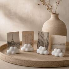 4-Piece Cute Cloud-Shaped Photo Card Holder, Minimalist Photo Stand, Room Decoration, Halloween Decoration, Desktop Memo Holder, Home/Office Desk Ornament - Color Style Randomized - View 4