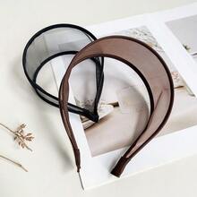 1pc Wide Mesh Headband, High Crown Non-Slip Fashion Commute Hair Accessory, Practical Hairline Coverage, Dual-Use Skincare Styling Accessory, Suitable For Home Skincare, Daily Outings, Beach Vacation And Travel Essential Fashion Item - Multicolor - View 3