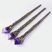 1 buah Tongkat Sihir Amethyst Alami Mentah, Tongkat Kristal Keberuntungan Peri, Tongkat Permata Spiritual, Tongkat Sihir Penyihir, Hadiah Dekorasi Meja Rumah Kreatif - Tongkat Ajaib - View 9
