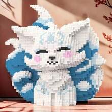 3000pcs/1288pcs 7-Color Nine-Tailed Fox Building Blocks Toy - Fox Puzzle Home Decor Handmade DIY Puzzle Gift - Halloween Gift - Thanksgiving Gift - Christmas Gift DIY Decoration, Home Decor - Multicolor - View 4