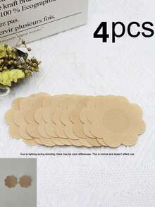 4pcs Reusable Silicone Bra Pads, Transparent/Skin-Tone Invisible Lift Effect, Thickened Bra Pads Hidden Seamless Padded Bust Enhancer, Suitable For Swimwear - A - View 11