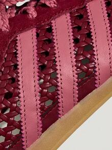 Adidas Originals 中性款 ORIGINALS GAZELLE LO PRO "T-Toe" 復古薄底透氣滑板鞋 訓練鞋 KH6237 - 酒紅色 - 查看 4