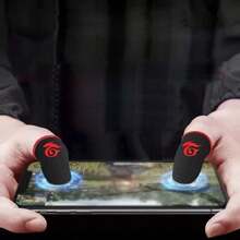 Gaming Finger Sleeves, High Sensitivity Breathable Anti-Slip Thumb Covers For Mobile Gaming - Red - View 5