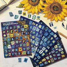 4 Sheets English Letter Stickers, Number Stickers, Symbol Stickers, Label Stickers, Set, Vintage DIY Stickers, Creative Stickers, Stationery Stickers, Junk Journal Scrapbook Supplies Set, Letter Stickers, Suitable For Scrapbooking - Multicolor - View 9
