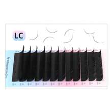 12排 J/L/M/LC/LD/L+ 捲度 0.03/0.05/0.07/0.10mm 厚度 3D 仿貂毛簇裝濃密豐盈捲翹假睫毛 貓眼效果 柔軟輕盈 睫毛接種套裝 長捲睫毛托盤 - 黑色 - 查看 16