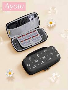 Ayotu 適用於 Switch/Switch OLED/Switch Lite 極簡蝴蝶結與波點圖案遊戲主機外殼及配件,套裝包含保護殼、收納袋、底座外殼、控制器保護套及多款配件可供選擇,返校禮物/生日禮物/週年禮物 - 查看 3