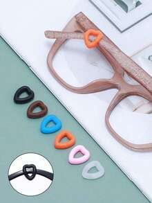 10/20pcs Heart-Shaped Silicone Anti-Slip Glasses Ear Hooks, Soft Silicone Comfortable Wear - Multicolor - View 12