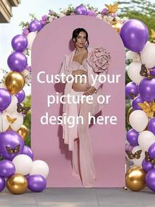 1pc Customized Arch Backdrop, Balloon Arch Backdrop, Suitable For Baby Shower, Graduation, Birthday And Wedding Arch Backdrop Decoration - Multicolor - View 6
