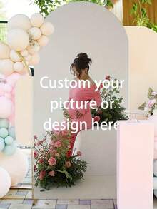 1pc Customized Wedding Arch Backdrop Covers, Personalized Balloon Arch Backdrops For Birthday Parties, And Custom Arch Backdrop Covers For Graduation Ceremonies And Birthday Celebrations - Multicolor - View 3