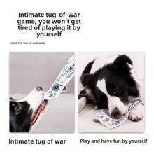 1/100件趣味狗狗報紙咀嚼玩具 Happy Puppy，適合所有犬貓，發出揉紙聲，適用小型/中型/大型犬，布製玩具，緩解無聊與焦慮，可水洗，無需電池，完美寵物禮物 - 彩色 - 查看 6