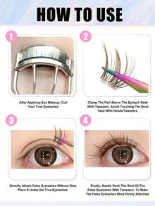 80 Pcs No-Glue Brown Fluffy Clusters, Slender Light Soft Fine Tips Arranged For Airy Native Lash Effect, Self-Adhesive Easy Application, Great For Relaxed Weekend Outings, School Looks, And Versatile Everyday Scenes. - C - View 8